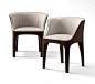 Contemporary chair / upholstered / in wood / leather DIANA by Carlo Colombo GIORGETTI: 
