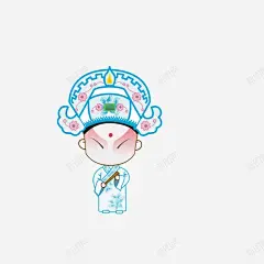 蓝色国风卡通装饰 免抠png 设计图片 免费下载 页面网页 平面电商 创意素材