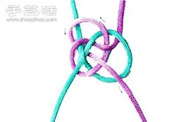 双线纽扣结的编法图解