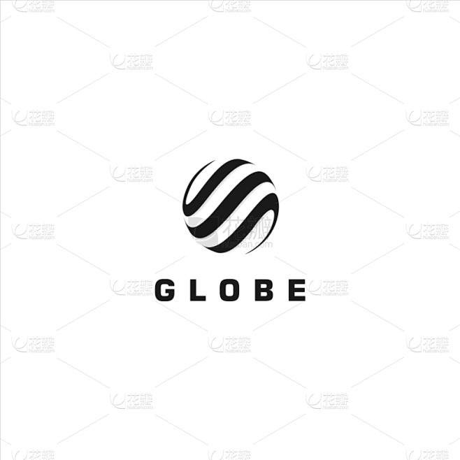 abstract globe logo design template idea