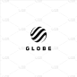 abstract globe logo design template idea
