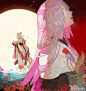 #阴阳师#花花皮肤太好看嘞！吸屁太太的设计真好[抓狂]（然后我开始乱画ry ​​​​
