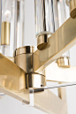 Acrylic meets brass in HVL's Wellington // Founder | Hudson Valley Lighting