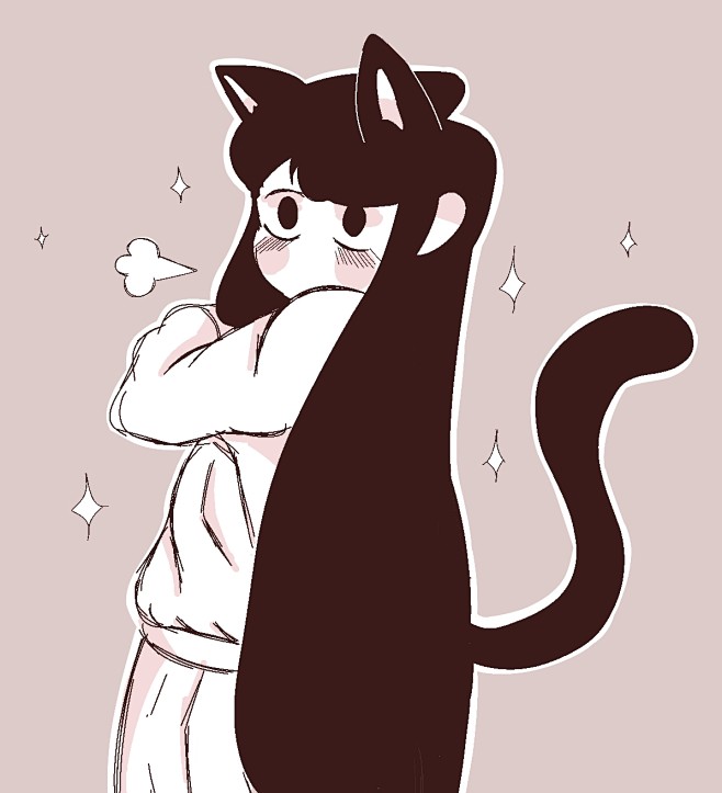 anime girls nekomimi cat tail small boobs long hair 2d blushngg
