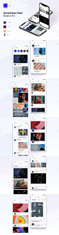 时尚高端的社交媒体新闻APP UI KITS