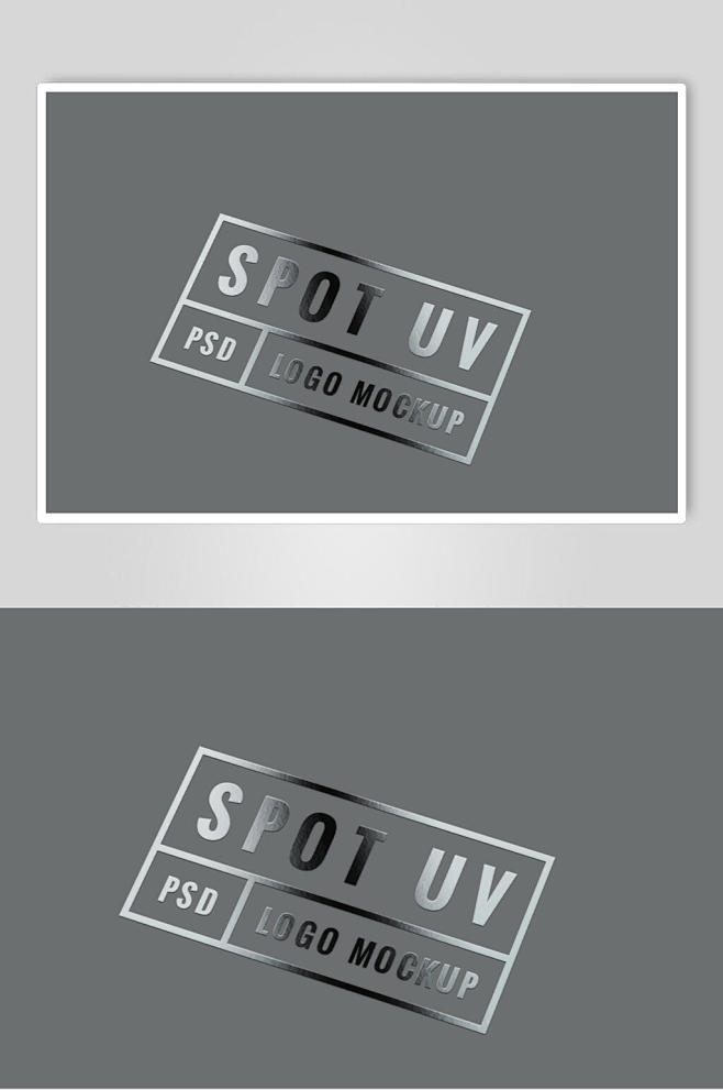 银色UV烫银工艺LOGO展示样机
