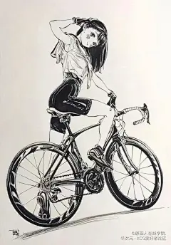 #绘画参考# 一组动漫人物骑自行车的动态参… - 半次元 - ACG爱好者社区