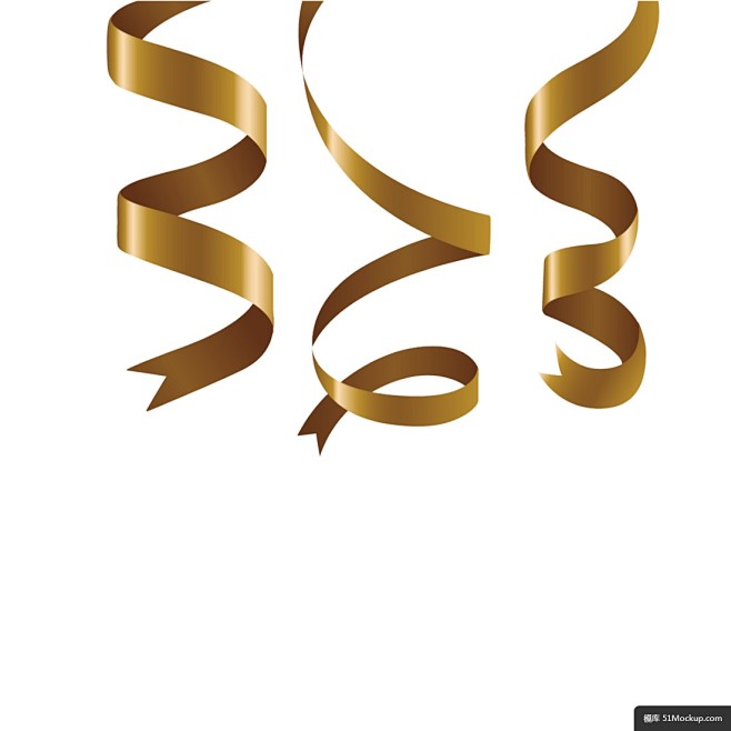 矢量丝带模板免扣png