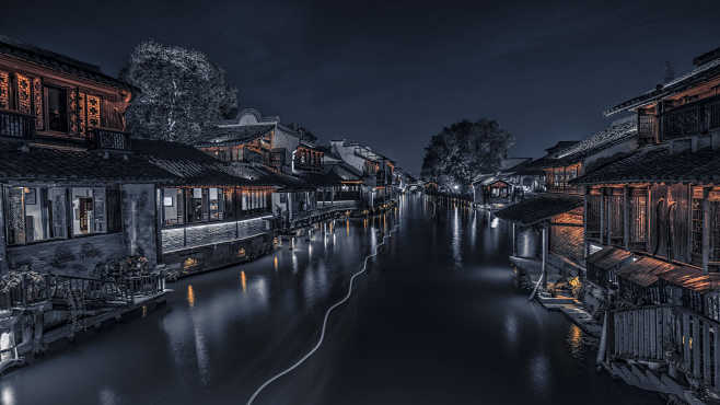 Wuzhen at night by ⭐...