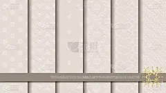 向量抽象异国情调泰国花卉元素无缝图案设计集合