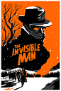 HG Wells posters : Screen printed posters inspired by the classic sci-fi novelsThe invisble Man & The War of the Worlds by H.G. Wells.