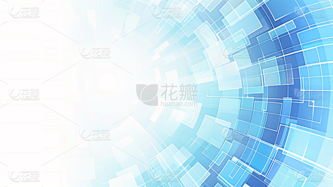 通用科技风简约蓝色几何格子渐变背景素材