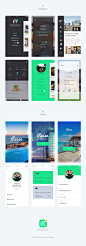 清新绿色美食相册导航个人资料6个类别app ui源文件模板设计-3