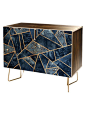 Deny Designs Stone Credenza Stone Credenza: Glossy Baltic birchwood credenza Solid steel legs Features an art print design Adjustable inner shelf Designed by Elisabeth Fredriksson Custom made in Denver, Colorado Assembly required Measurements: 38" W