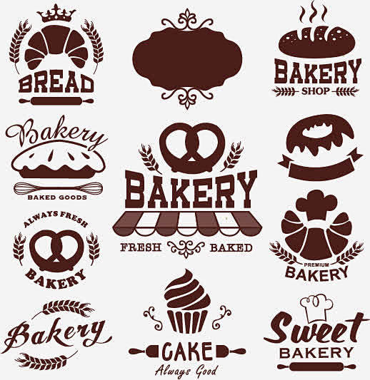 烘焙面包西饼食物图标高清素材 高清 设计...