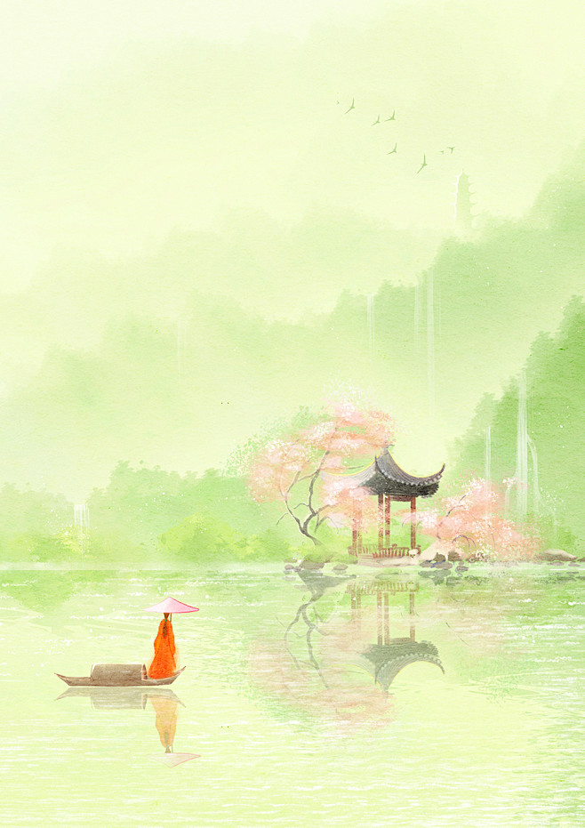 唯美古风节气场景