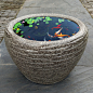 陶瓷鱼缸水缸养鱼室外鱼缸阳台荷花缸睡莲缸龟缸老式石头水缸造景-淘宝网