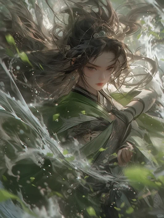古风武侠 女丨midjourney动漫关键词 特效-花瓣网