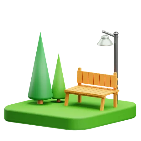 Park 3D Illustration