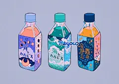 插画师meyoco的系列奶茶饮料插画，也太好看了吧！

#秋天的第一杯奶茶# ​​​​