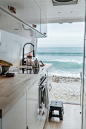 How awesome is that butcher block counter top!? Love this interior #vanlife