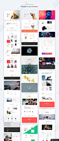 1700+块和超过62个类别的250+页 Web UI工具包 Creation Web UI kit - 