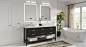The Arcadia Collection | 48" Vanity | Single, Freestanding, Gold Hardware, Heritage Blue | Bath Vanity Collection | Houzz