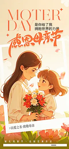 温馨创意母亲节海报