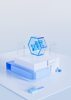 VVs70fMc采集到3D 微软风阿里云科技blenderC4D玻璃质感banner
