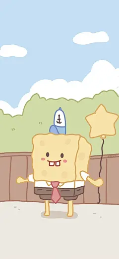 豆豆眼海绵宝宝壁纸 vb@新酱兔