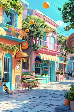 C4D电商城市场景虚拟空间设计