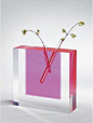 Acrylic Flower Vase #3 by Shiro Kuramata & Ishimaru - DesignIsThis