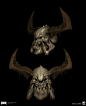 DOOM - Giant Demon Skulls, Emerson Tung : Concepts for giant demon skull props used in the hell levels of DOOM (2016)

All Images © id Software, LLC, a Zenimax Media Company.