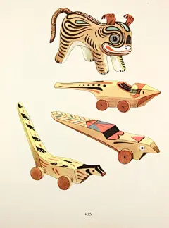 1 2 3!我们都是木头人。《Folk-Toys Les Jouets Populaires》一本记录民间木质玩具的绘本。作者：Hercik Emanuel