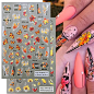 Amazon.com: Vezocim Gold Nail Art Stickers, Sun Moon Stars Heart Line Flower Nail Self-Adhesive Sticker Design, 3D Gold Nail Transfer Decals for Women Girls Manicure Charms Decorations, DIY Nail Art Decal : Beauty & Personal Care