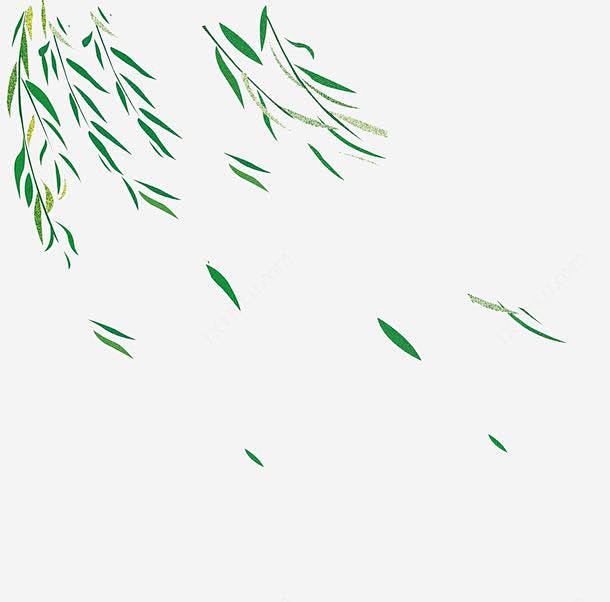 绿色柳叶png免抠素材_新图网 http...