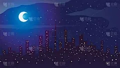 有星星和月亮的大城市