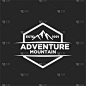 户外登山探险徽章标志图标设计
