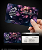 紫色美容美发钻石卡PSD素材下载_vip卡|会员卡设计图片