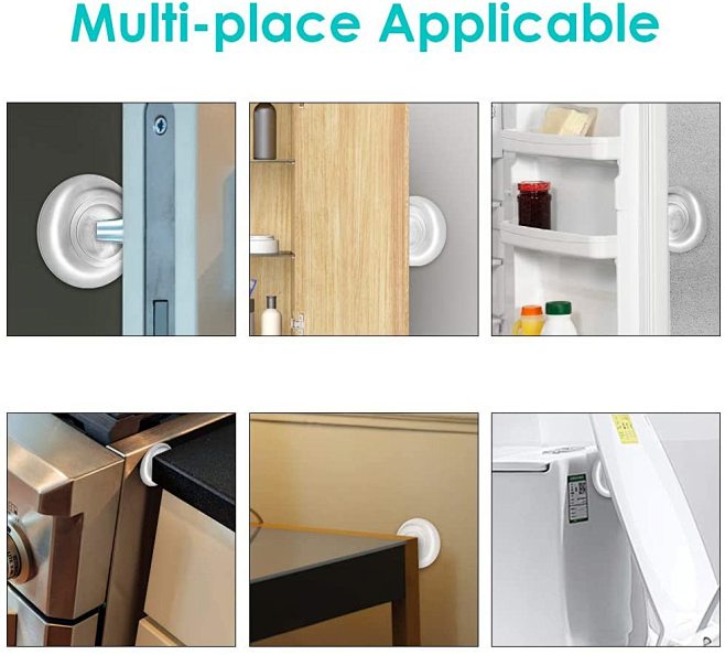 ZC GEL Door Stopper Wall Protector (9 pcs),Clear Quiet