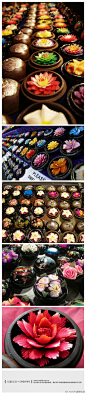 泰国的香皂花是一种传统手工艺品，可从泰国各地的纪念品商店买到。香皂花的制作起源于清莱附近的村庄， 当人们农闲的时候，他们会制作肥皂雕刻的工艺品，这样的爱好逐渐演变成一门艺术， 并代代相传下去。