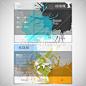 Vector set of tri-fold brochure design template on both sides with world globe element. Abstract hand drawn spotted colorful  background, composition for your design, grunge style vector illustration#折页# #设计素材# #折页模板# #设计素材# #折页素材# #折页模板# #册子# #平面设计# #广告公