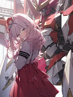 美女高达，动漫原创角色，高达与美女结合