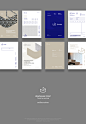 brand logo arq arch Stationery industrial deco cards identity blue