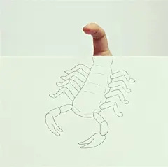 #铺主推荐#厄瓜多尔的设计师 Cintascotch 简笔画和他的手组成的作品，简单却有趣的创意~