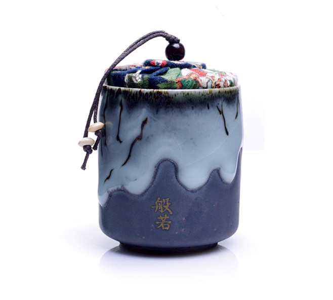 汉生活 复古流釉陶瓷茶叶罐 日式创意家用...