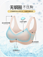 日本无痕运动内衣女无钢圈薄款聚拢大胸显小文胸美背抹胸胸罩裹胸-tmall.com天猫