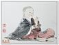 林梵画《小和尚》