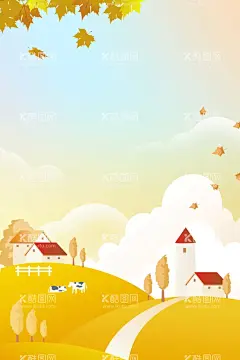 秋天插画  - 源文件下载【酷图网】秋天,插画,秋季,立秋,卡通,漫画,手绘,秋天插画