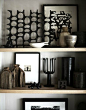 David Prince {black and white rustic mid-century vintage scandinavian modern shelving} | Flickr - Photo Sharing!